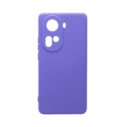 Capa de Silicone com Moldura de Câmera para Oppo Reno11 5G Roxo Capa de Silicone com Moldura de Câmera para Oppo Reno11 5G Roxo